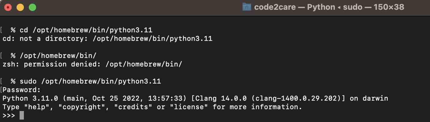 Installing and Running Python 3.11 on Mac